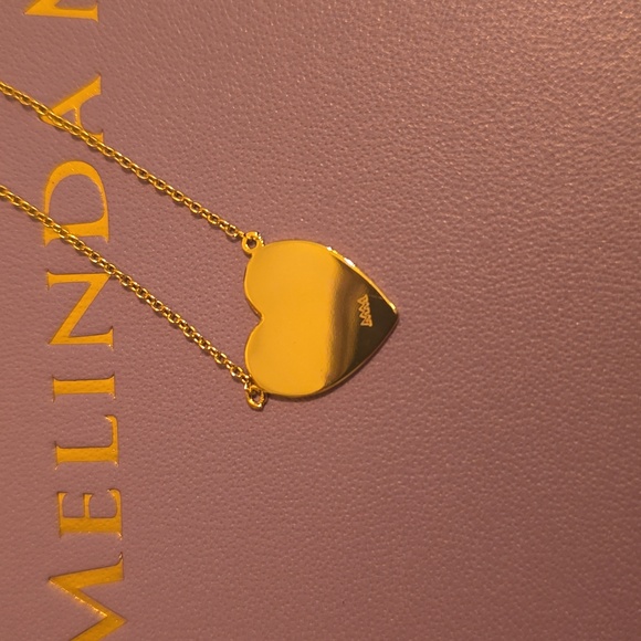 🌟 Melinda Maria You Have My Heart Necklace 15" Gold NEW - FIRM - Picture 5 of 5